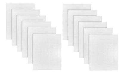 TOALLA (Pack of 12 100% Cotton White Bath Mat Towel (18x25 Inches) Light Weight Quick Drying & Machine Washable - Hotel Supplies Shower Hotel Bath Mat Towel Economy