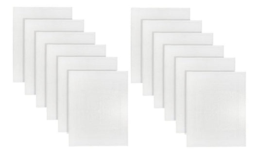TOALLA (Pack of 12 100% Cotton White Bath Mat Towel (18x25 Inches) Light Weight Quick Drying & Machine Washable - Hotel Supplies Shower Hotel Bath Mat Towel Economy