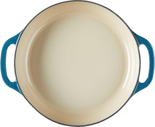 Lodge Essential Enamel Braiser - Induction-Safe & PFAS-Free Cookware - 3.5 Quart, Cornflower Blue