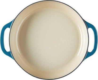 Lodge Essential Enamel Braiser - Induction-Safe & PFAS-Free Cookware - 3.5 Quart, Cornflower Blue