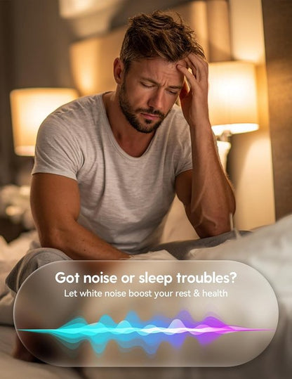 Babelio White Noise Sound Machine - Pocket Mini Pro | 1000mAh Battery, 25 Non-Looping Sounds, Timer & Memory Function, Travel Essential