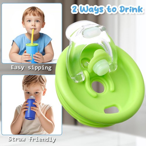 Gencywe Kids Double-Walled Stainless Steel Cups - 12 oz Spill-Proof Sippy Tumbler Set with Straws & Lids | BPA-Free, Perfect for Ages 3+