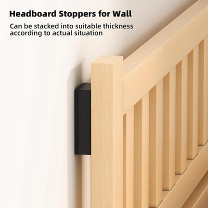 Furniture Wall Protectors, IPEROT 23Pcs EVA Foam Headboard Stoppers for Wall, Bed Stoppers for Headboard, 10Pcs (20mm Thick)+13Pcs (3mm Thick) Couch Wall Protector, Black Headboard Bumper