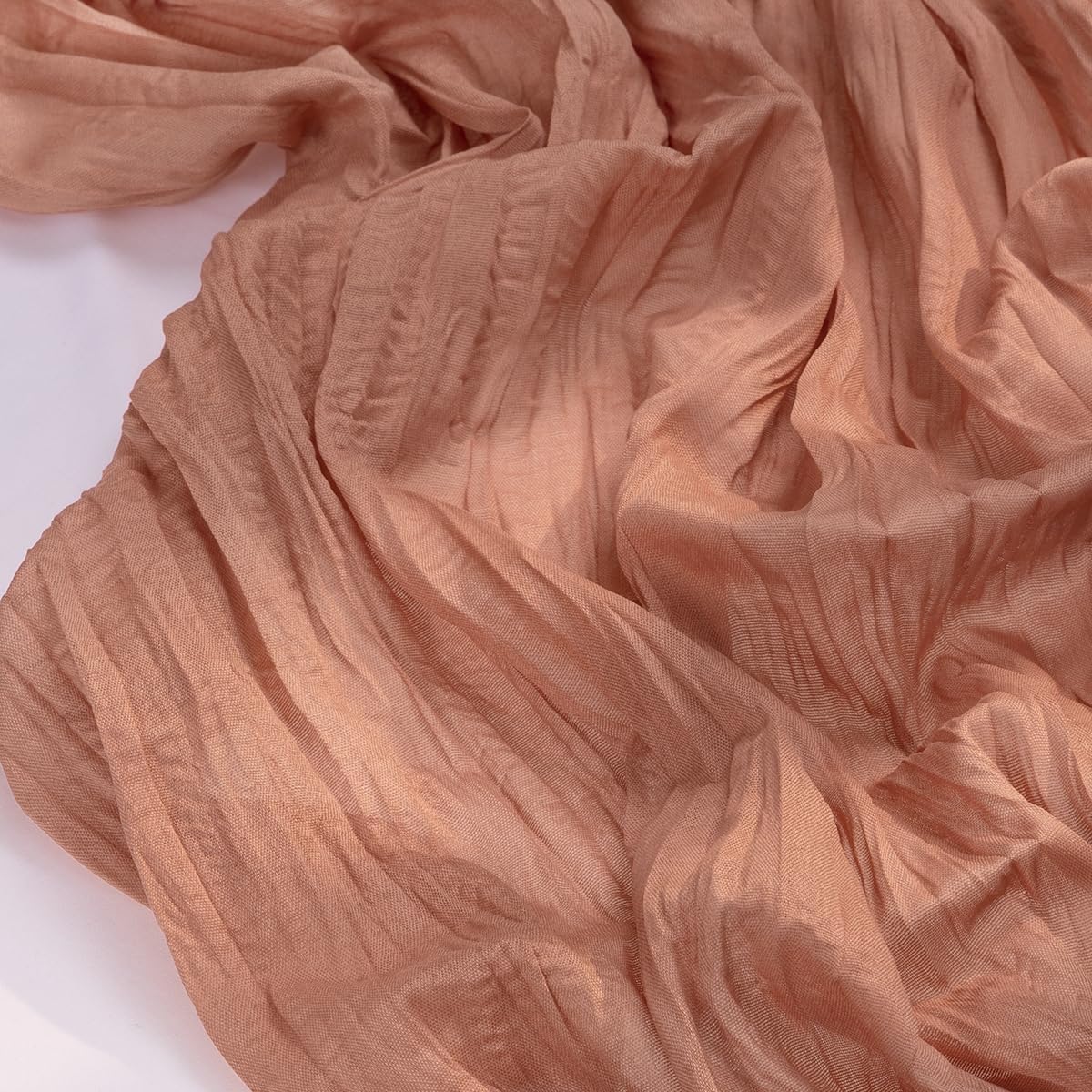 Socomi Cheesecloth Table Runner - 120 Inch Dusty Rose Boho Rustic Decor for Weddings & Events