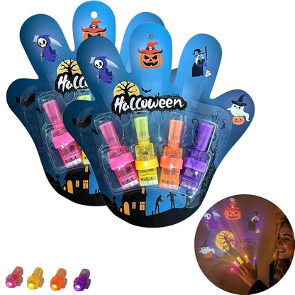 Halloween Finger Projector Light - Mini LED Pattern Projection (Blue, 8)