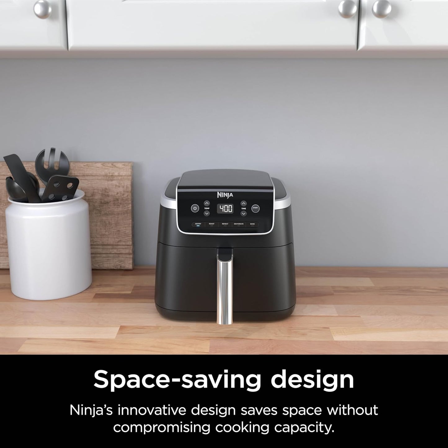 Ninja Air Fryer - 5 QT Capacity for Up to 4lbs of Fries | 5-in-1 Cooking Functions | Grey