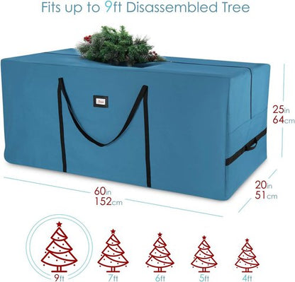 Hearth & Harbor 9 ft Rolling Christmas Tree Storage Bag - Durable Design with Reinforced Handles & Wheels