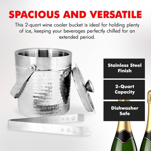 Chef Craft Double Walled Stainless Steel Ice Bucket