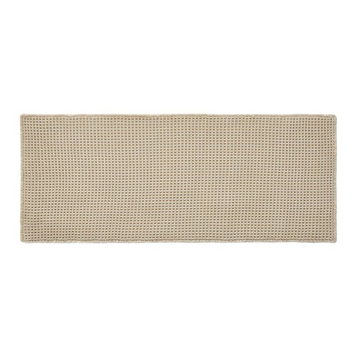 TYUU Pale Beige Bathroom Rug, Waffle Bath Mat Non Slip Washable Super Absorbent Quick Dry Boho Farmhouse Bathroom Decor, 48''x24'' / 4'x2' Pale Beige