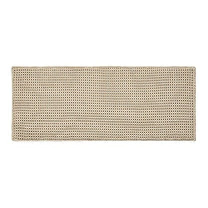 TYUU Pale Beige Bathroom Rug, Waffle Bath Mat Non Slip Washable Super Absorbent Quick Dry Boho Farmhouse Bathroom Decor, 48''x24'' / 4'x2' Pale Beige