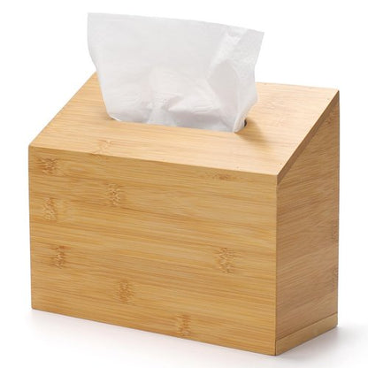 Hand Towel Box Cover Compatible with Kleenex Disposable Paper Hand Towels, Bamboo Wood Hand Towel Holder for Bathroom Kitchen Living Room Countertop