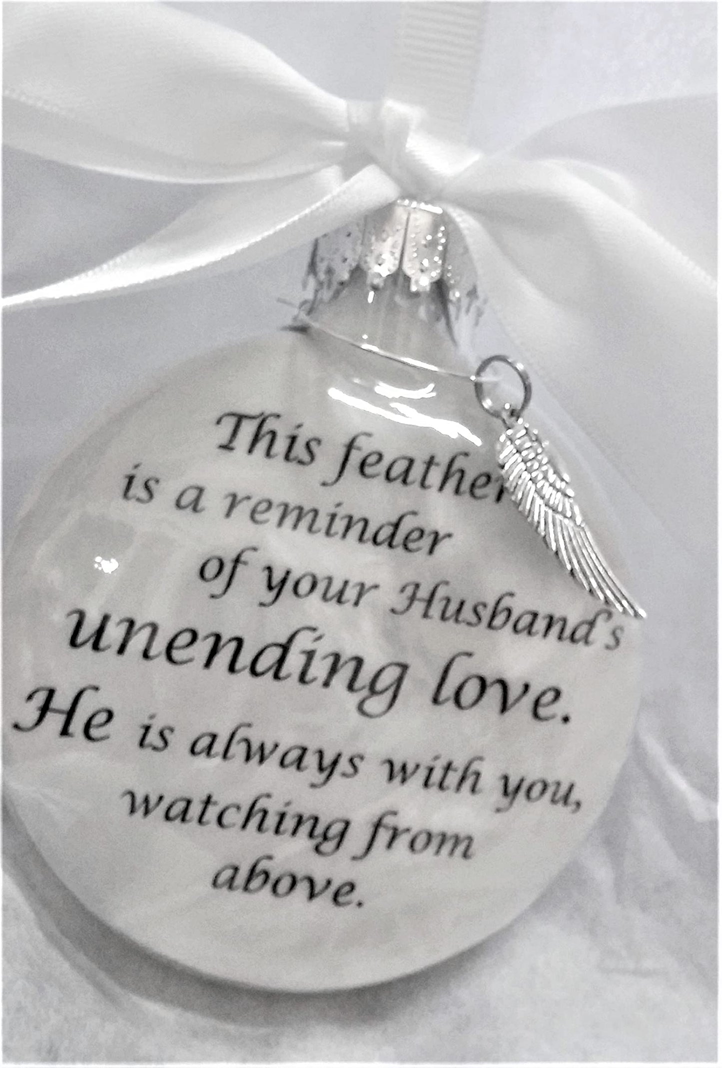 Memorial Christmas Ornament Husband's Unending Love Sympathy Gift