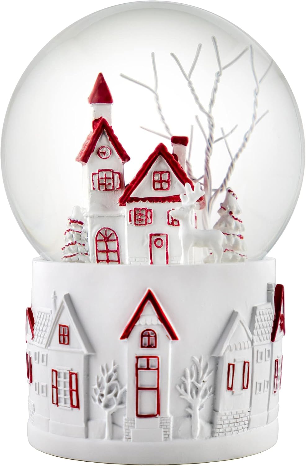 San Francisco Music Box Company | 120 MM Christmas Village Musical Snow Globe - Festive Holiday Decor