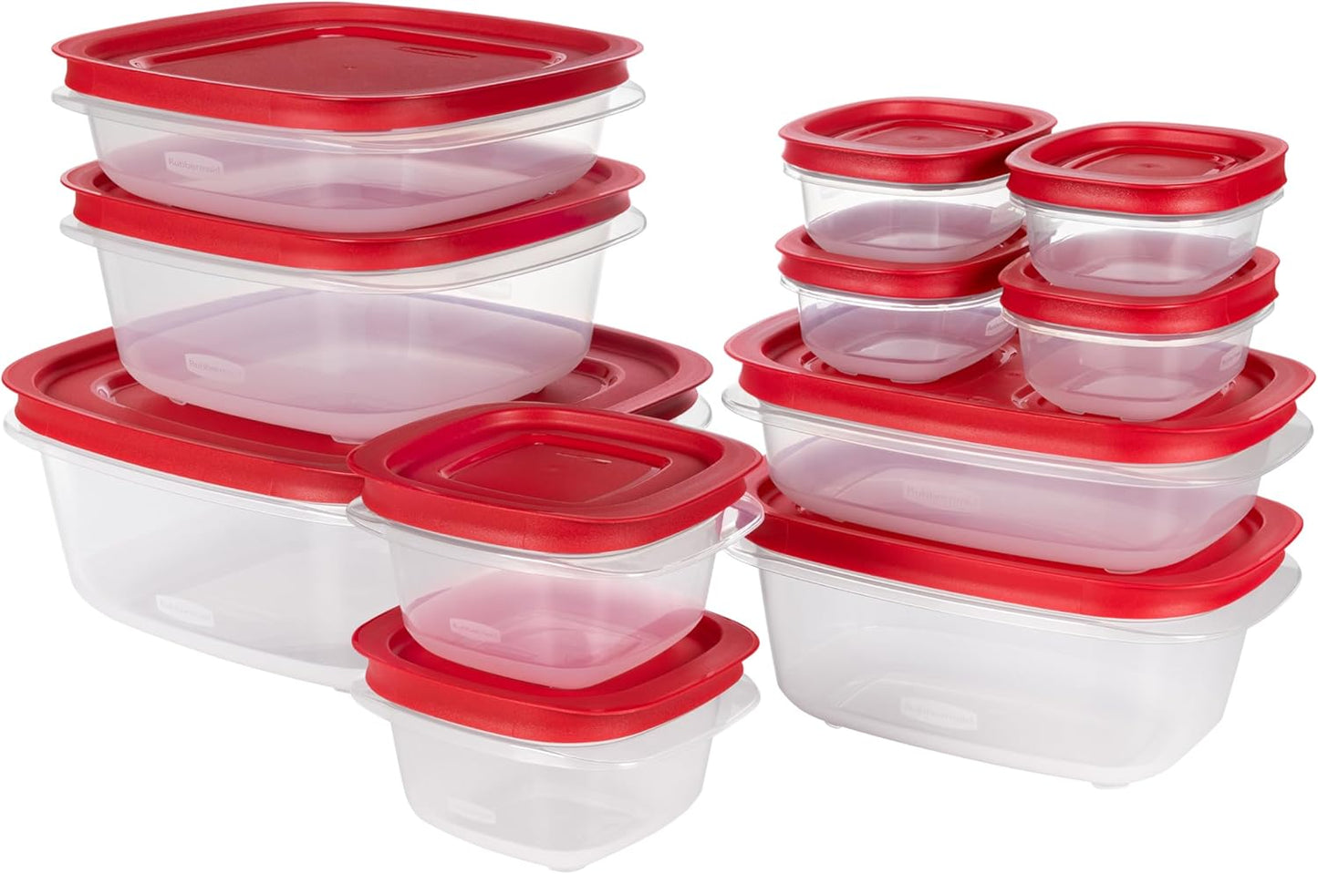 Rubbermaid EasyStore Food Storage Containers - 22-Piece Rectangle & Square Set with Lids