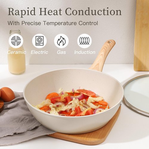 16PCS Pots and Pans Set Non Stick Cookware Set Nonstick with Cooking Set (white, 16pieces)