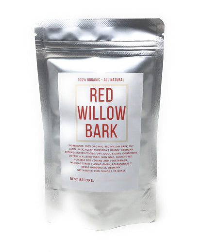 Red Willow Bark - Ingredients: 100% Natural Purple Willow Bark (Cut Dried Salicaceae Purpurea) - Origin: Germany - Net Weight: 0.88 oz/25 grams