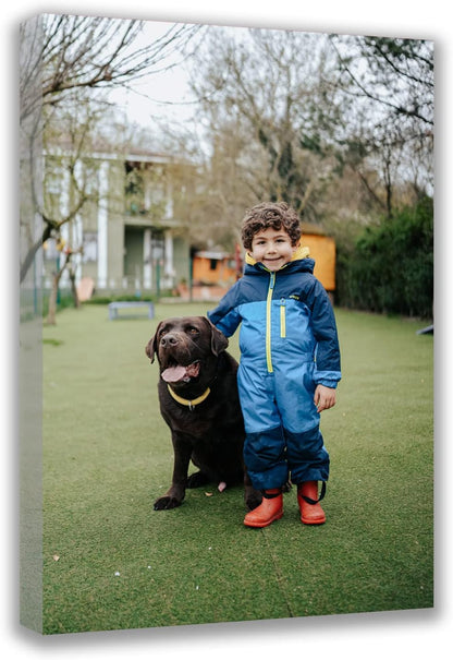 Skiennix Custom Canvas Prints - Personalized Framed Wall Art for Pet & Family Photos | 10'' x 12''