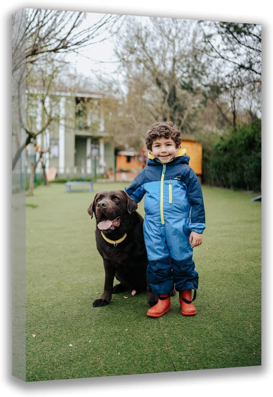 Skiennix Custom Canvas Prints - Personalized Framed Wall Art for Pet & Family Photos | 10'' x 12''