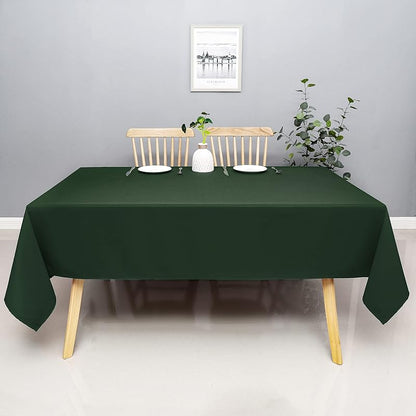 Hunter Green 60x84 Inch Tablecloth - Wrinkle-Resistant Polyester For Indoor & Outdoor Events (Variation: Hunter Green+60" x 84" Rectangular)