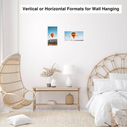JCJMY 6x12 Picture Frame - White Wall Hanging Frame for Horizontal/Vertical Display | Shatter-Resistant Plexiglass