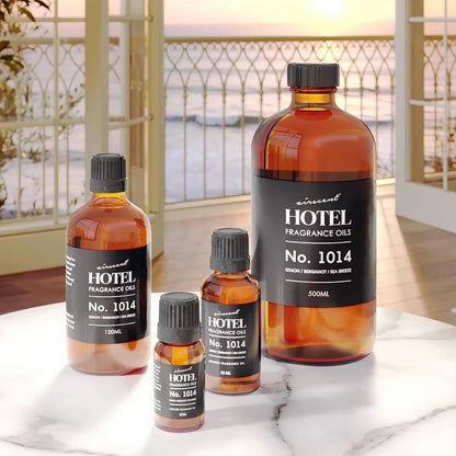 AirScent Hotel Diffuser Oil No. 1014 - Iconic Coastal Blend with Lemon Bergamot & Sea Breeze - 120 mL for Ultrasonic & Waterless Diffusers