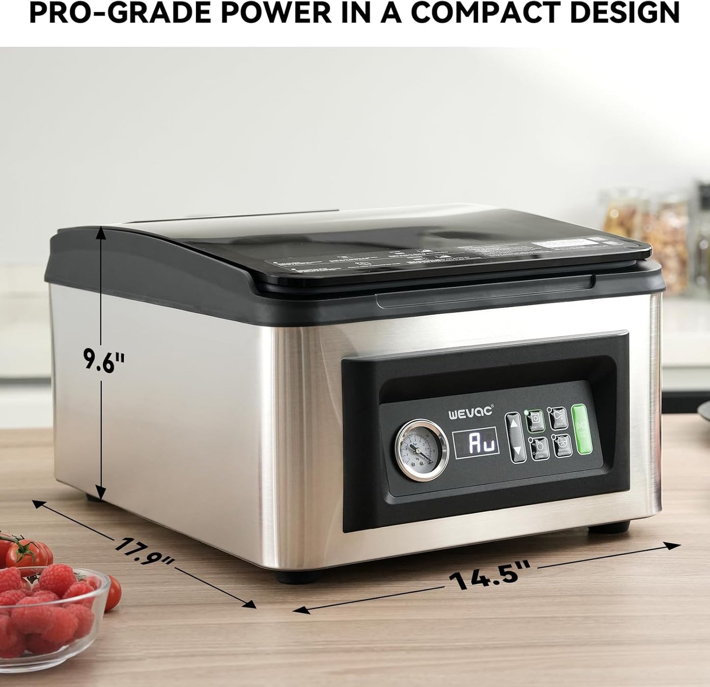 Wevac Chamber Vacuum Sealer - 12” Seal Bar | Commercial-Grade Design for Meats, Liquids & Sous Vide