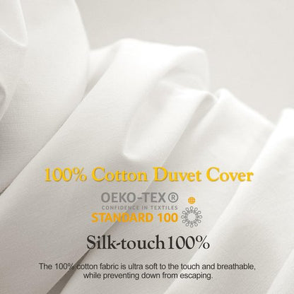 Down Fibers Comforter King Size -Ultra Soft Comforter High Fill Power Comforters,Hotel Collection Fully Duvet Insert with Corner Tabs,Expert-Crafted Even Loft(White,106x90)