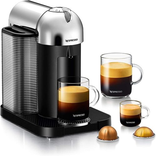 Breville Nespresso Vertuo Coffee & Espresso Maker - Sleek Chrome Design for Perfect Brews