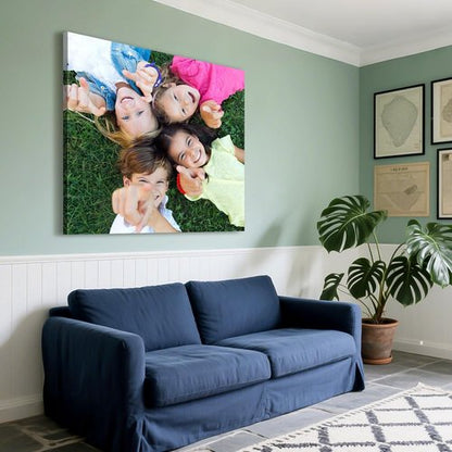 Custom Canvas Prints - Personalized Photo Wall Art for Weddings, Family, Pets | 16x16 Wrapped Frame