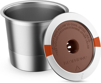 RETHONE K Cup Reusable Coffee Pods - Stainless Steel Compatible with Keurig 1.0 & 2.0 | 1 Pack
