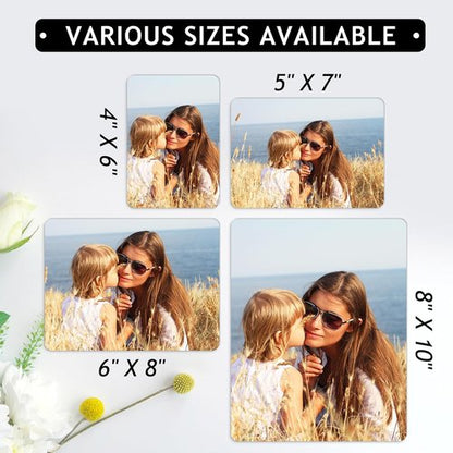 Custom Metal Photo Prints | Personalized Picture Gifts with Natural Bamboo Base - Ready to Hang Wall Art