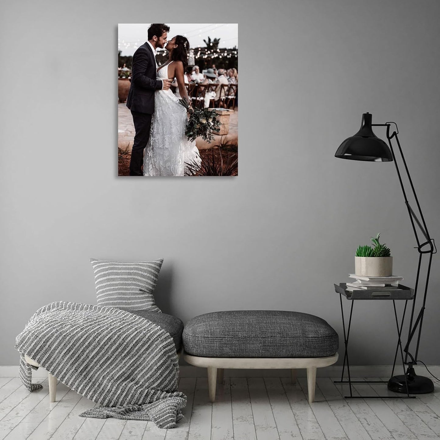 ZhongxingWL Personalized Canvas Print - Custom Framed Photo Art for Home Decor | 11" L x 14" W