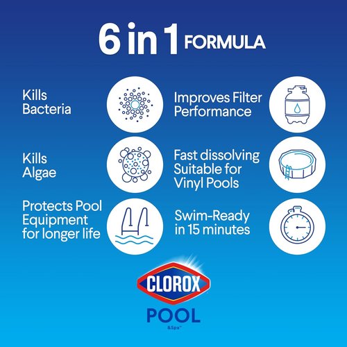 Clorox® Pool&Spa™ Shock XTRABLUE® Plus - Kills Bacteria & Algae in 15 Minutes | 6-Pack
