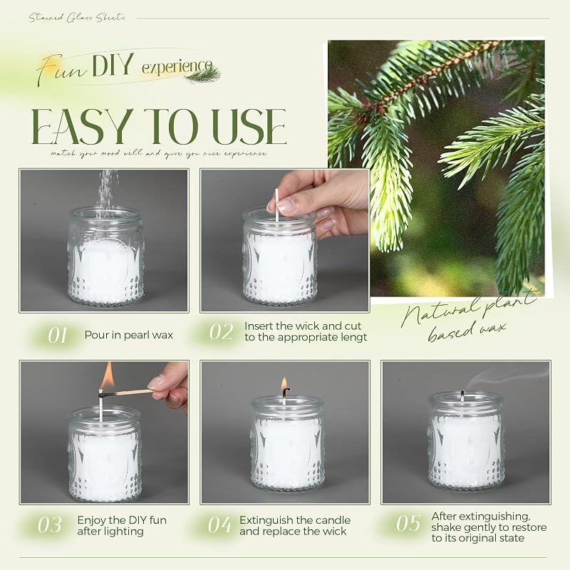MTLEE 4.4 lb Fir Scented Pearled Candle Wax Kit - Variation: 4+ Fir