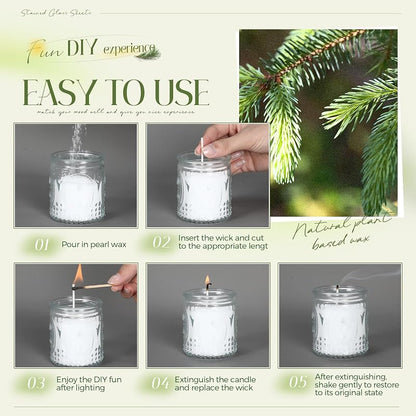 MTLEE 4.4 lb Fir Scented Pearled Candle Wax Kit - Variation: 4+ Fir