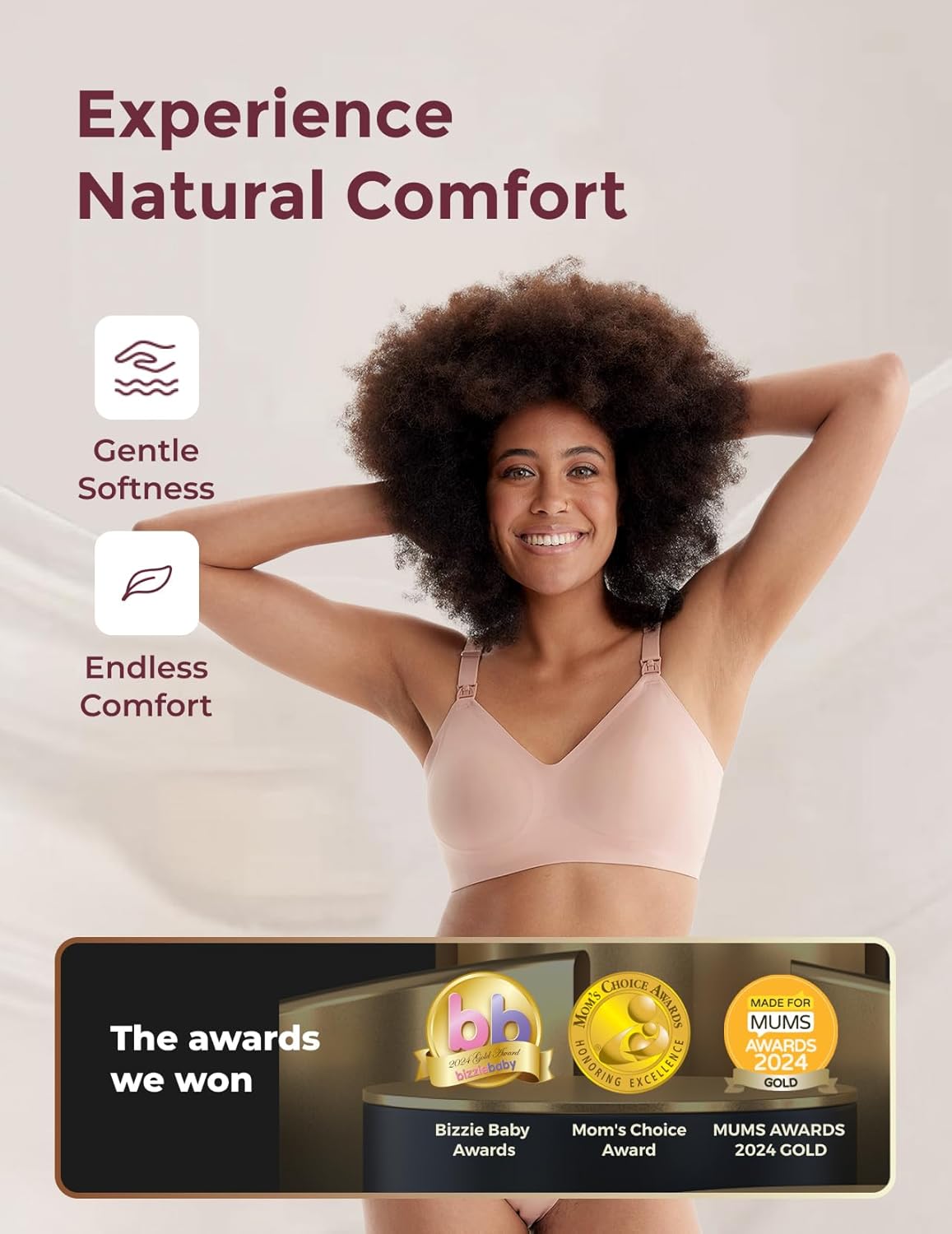 Momcozy Nursing Bras | YN21 Seamless Maternity Bra for Ultra Comfort | Natural Shape, Pregnancy Sleep Bralette