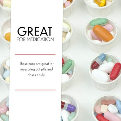 1 Oz Paper Cups- Paper Medicine Taster Ketchup Sacrament Paper Cups (PACK A - 1000 PACK)