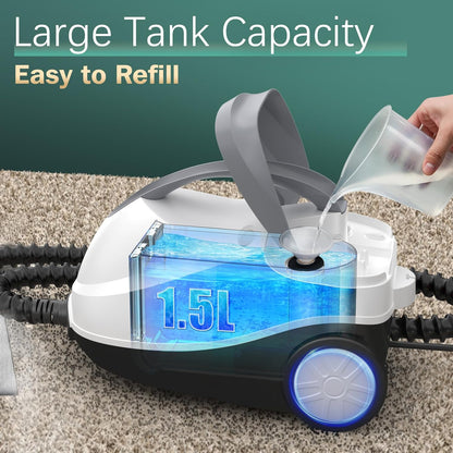 Skiennix Steam Cleaner - 1800W Powerful Multipurpose Mop with 28 Accessories | 1.5L Tank for Chemical-Free Home Cleaning