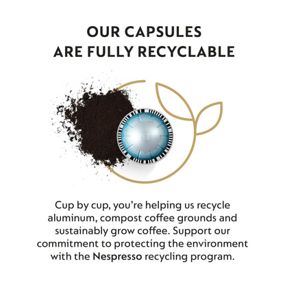 Nespresso Capsules Vertuo, Ice Leggero, 50-Count Double Espresso Coffee Pods, Brews 2.7 oz.
