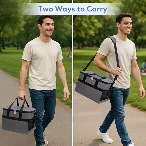 Lifewit Cooler Bag - Insulated & Collapsible Soft Cooler Tote for 30-60 Cans | Perfect for Camping & BBQ