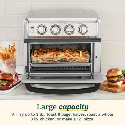 Cuisinart Air Fryer Toaster Oven - 8-in-1 Multi-Function, 1800W, Stainless Steel, 0.6 Cu Ft