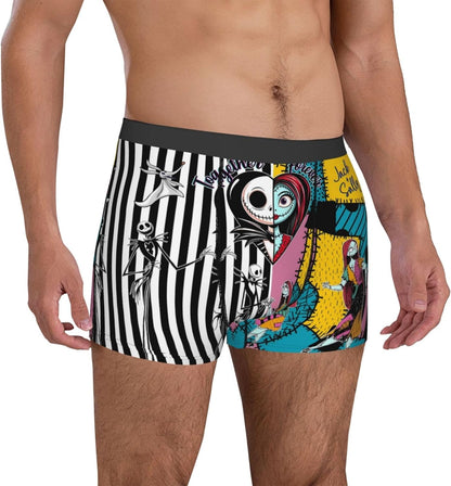 Skiennix Nightmare Christmas-Themed Men's Underwear Briefs - Breathable Stretch Fabric | Fun Novelty Design