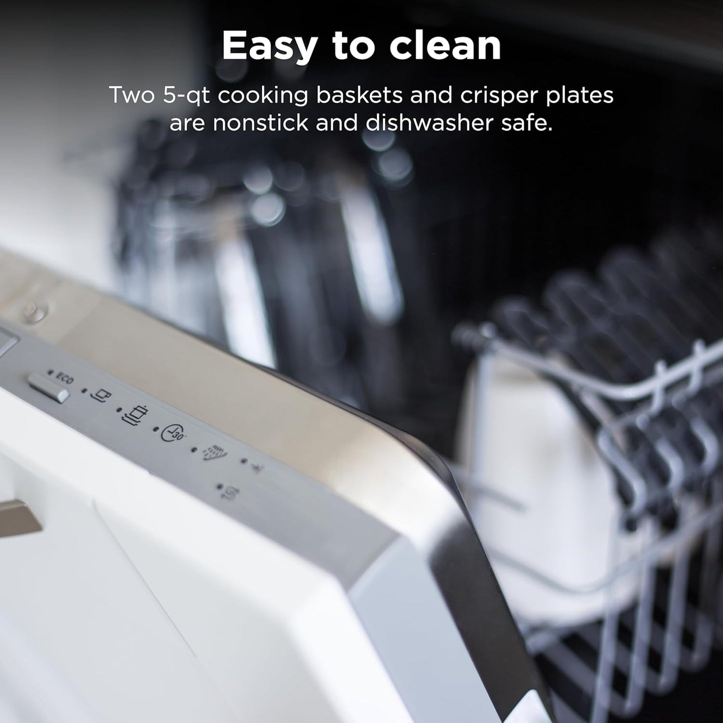 Ninja Foodi Air Fryer - 6-in-1 10-QT DualZone Baskets | Smart Finish for Cooking Two Foods | XL Capacity | Black | DZ302