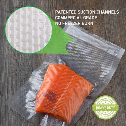 Wevac Vacuum Seal Rolls - 8''x100' & 11''x100' BPA-Free Food Storage Bags with Cutter | Ideal for Meal Prep & Sous Vide