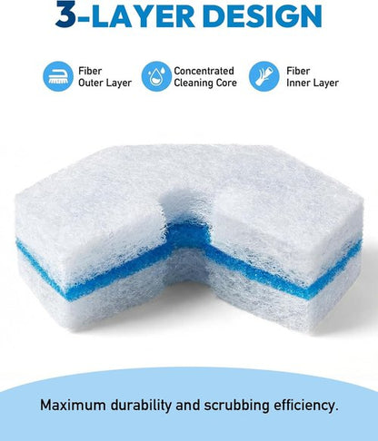 Clorox Toilet Wand Refills - 50 Count Disposable Heads for Deep Cleaning | Instant Foam