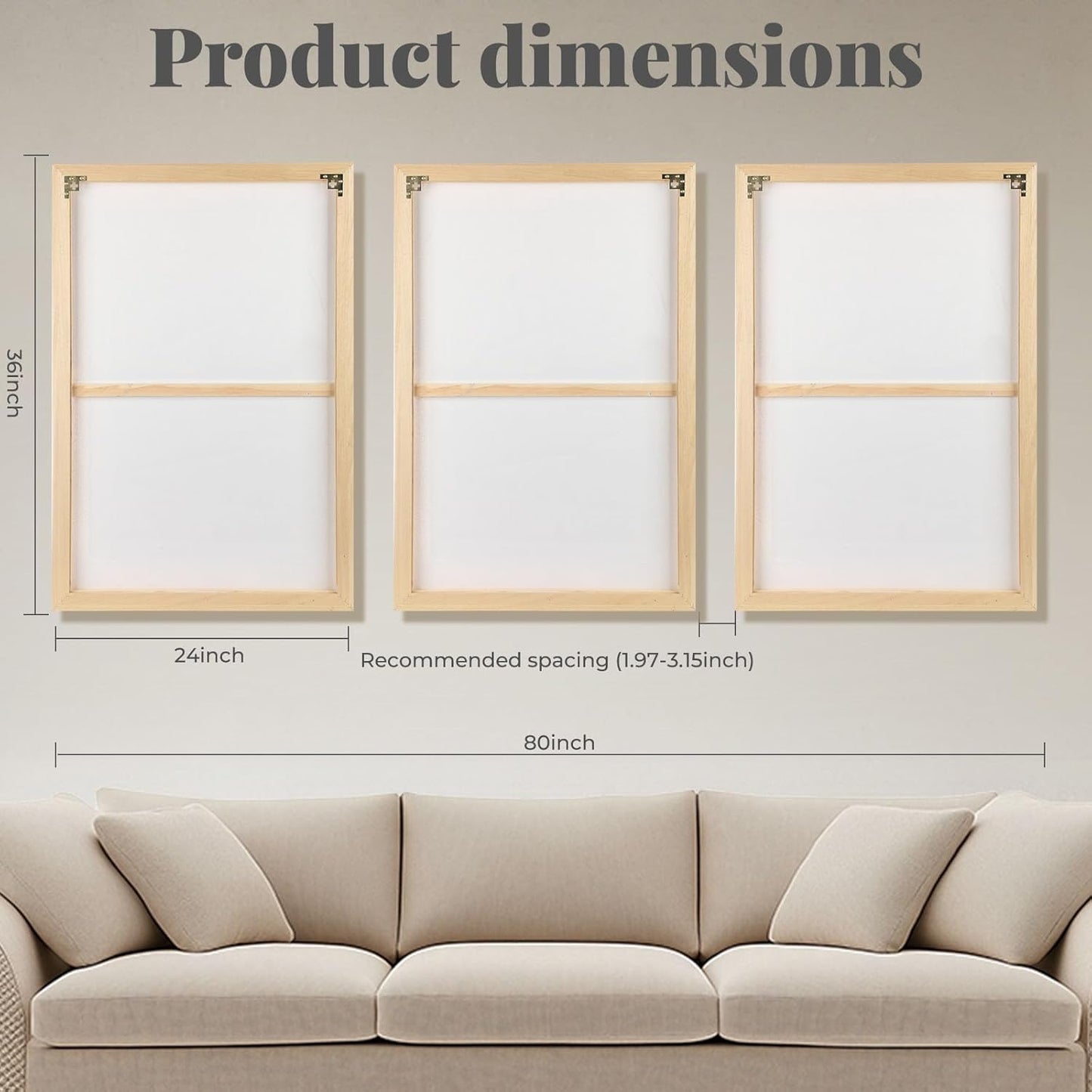 Regine Switzerland 3D Textured Abstract Wall Art - Modern Minimalist 3-Piece Set | Black, White, Beige, 24x36 In