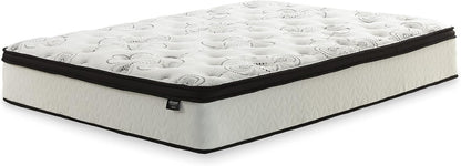 Signature Design by Ashley Chime 12-Inch Queen Hybrid Innerspring Mattress - Ultra Plush Gel Memory Foam for Lumbar Support
