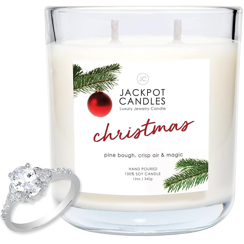 Ring Inside Christmas Candle by Jackpot Candles - Ring Size 7