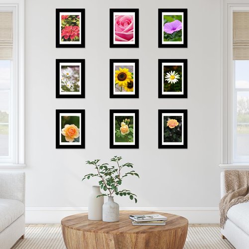 JCJMY 18 Packs 4x6 Picture Frames Black, 4x6 Frames Bulk, Gallery Wall Frame Set, 4 by 6 Frame Set of 18, Collage Wall Decor Photo Frames Set for Wall Hanging and Tabletop, Black