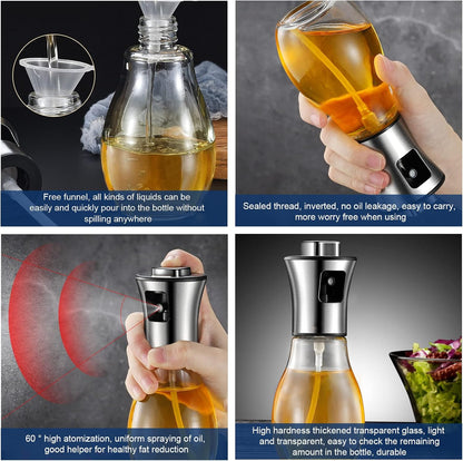 Skiennix Oil Sprayer - Fine Mist Cooking Dispenser - 200ML for Olive, Avocado & Canola Oil | Kitchen Essential